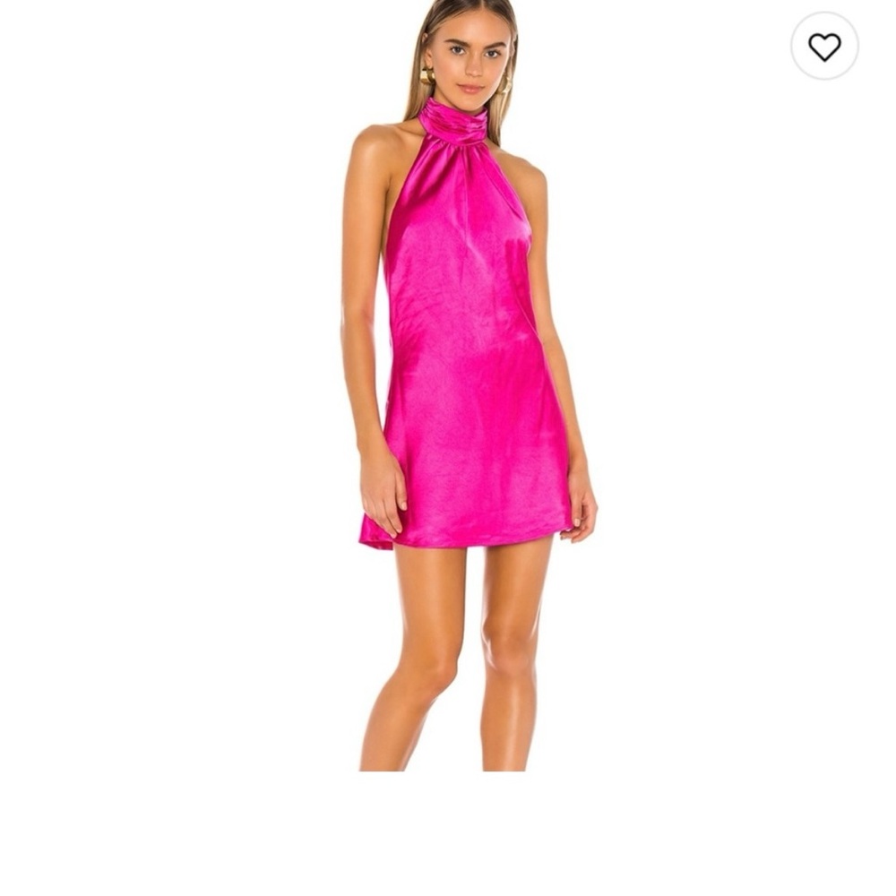 Elegant Pink Halter Dress